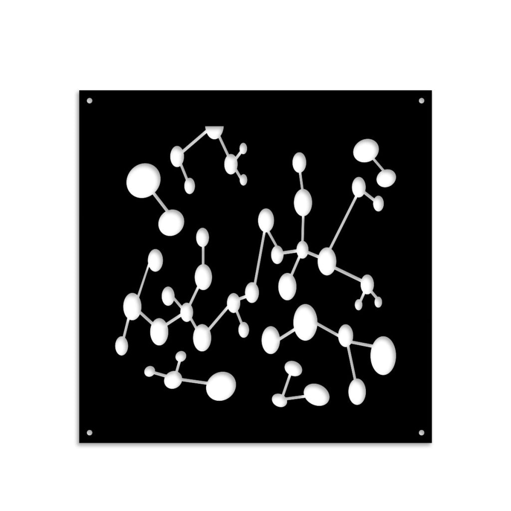 NANOTECH - Pannello in PVC traforato - Parasole Colore: nero, Misura: 48x48 cm