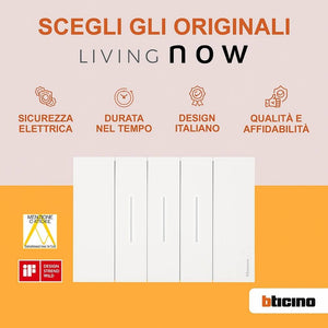 Cover illuminabile bticino 1 modulo varie finiture di colore *** colore bianco, confezione 1