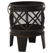 Braciere rustico con attizzatoio φ42x54 cm acciaio 02_0005909