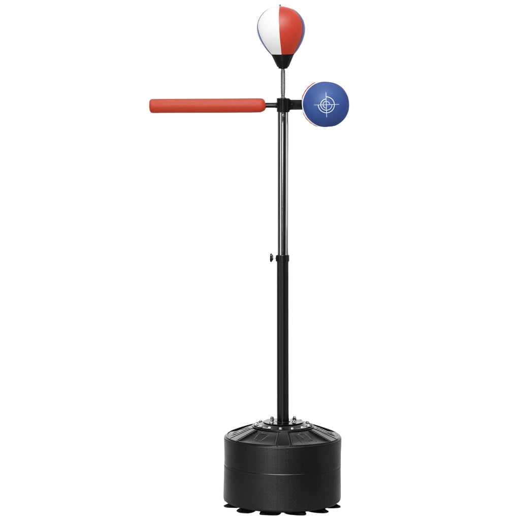 Sacco da Boxe con Supporto Regolabile in Altezza ¨C zephmum ¨C Nero, 80.5x48x163-205 cm