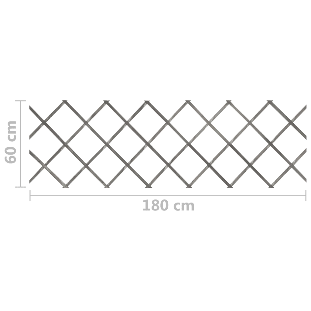 Recinzione a Traliccio 5 pz in Massello Abete Grigio 180x60 cm 316424