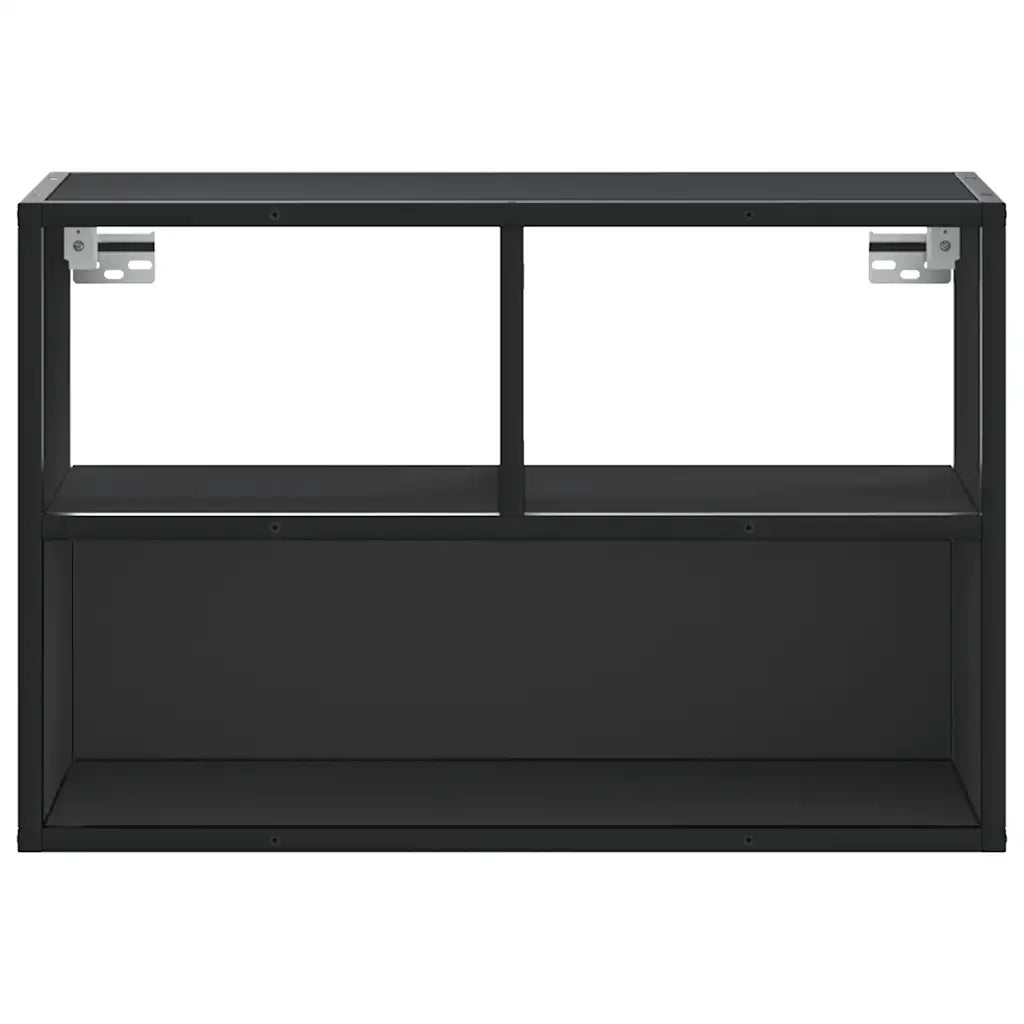 Mobile Porta TV Nero 60x31x39,5cm in Truciolato e Metallo 848914