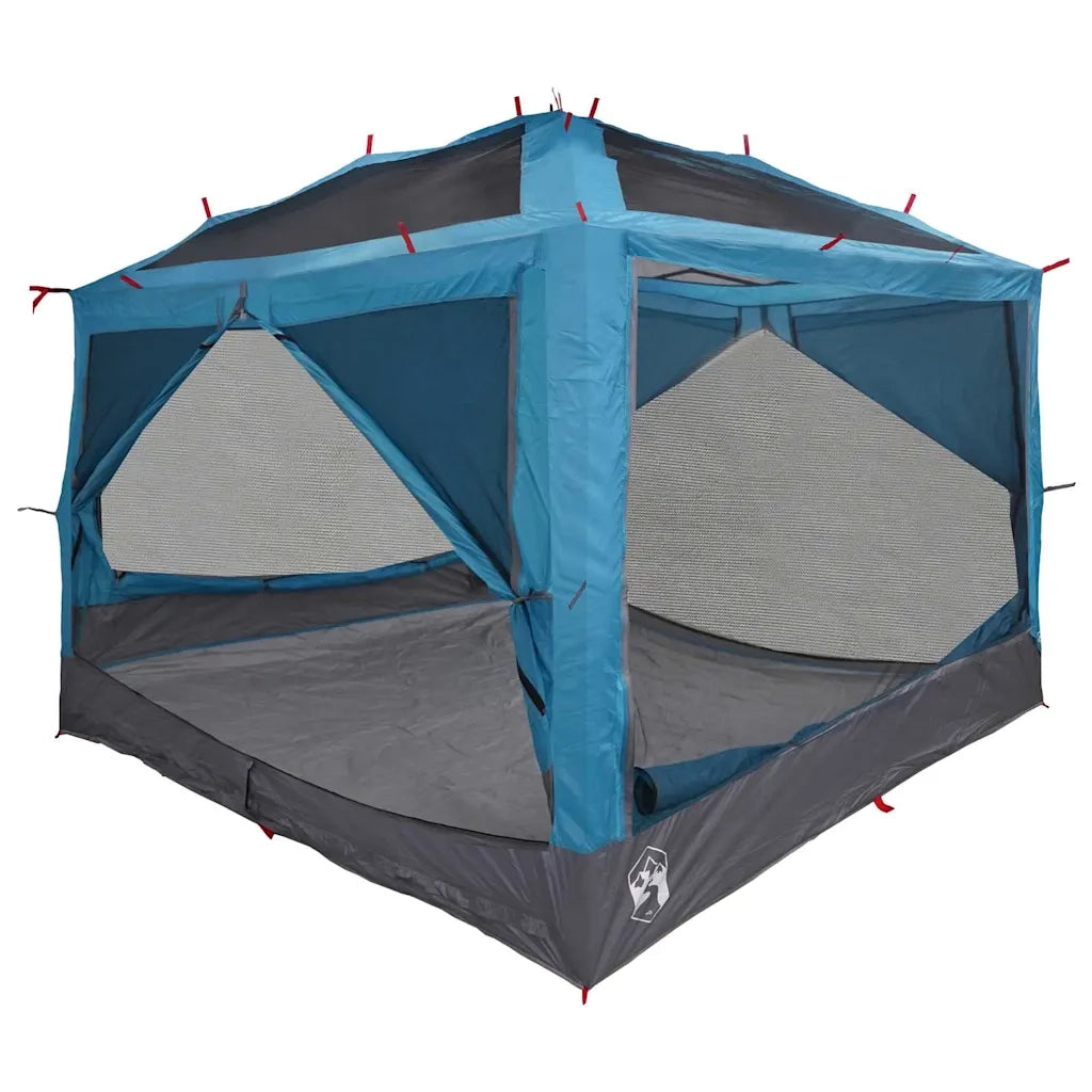 Tenda interna per 7 persone-Tenda da campeggio Blu e Grigio 300 x 300 x 250 cm