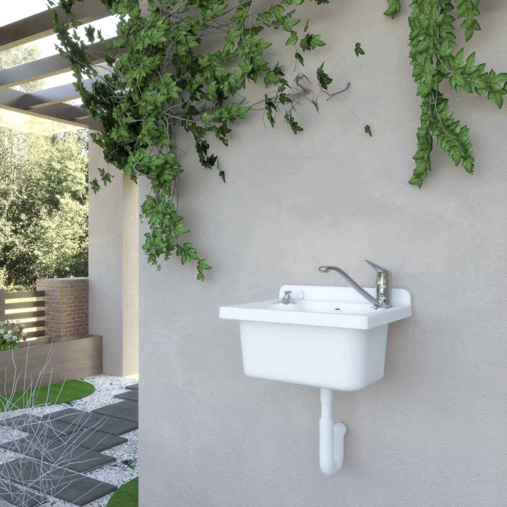 PILOZZO Mini&Smart da muro in PP - Dim: 42,5 X 34 cm - Completo di GRIGLIA - CR - Colore: BIANCO LUCIDO
