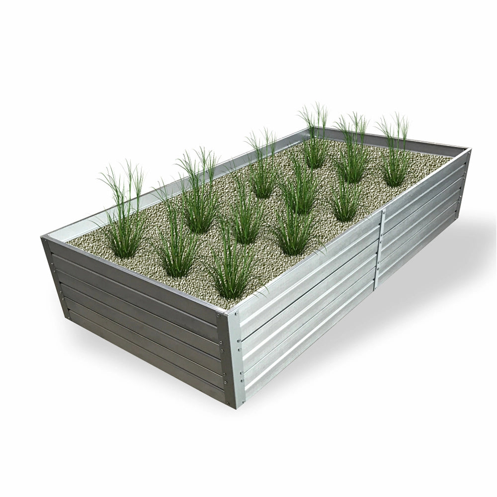 Fioriera rialzata KLASIKA GARDEN, acciaio zincato 150x75x30