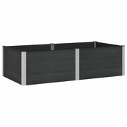 Fioriere | Cassetta per fiori | Letto rialzato da giardino Nero 200 x 100 x 54 cm