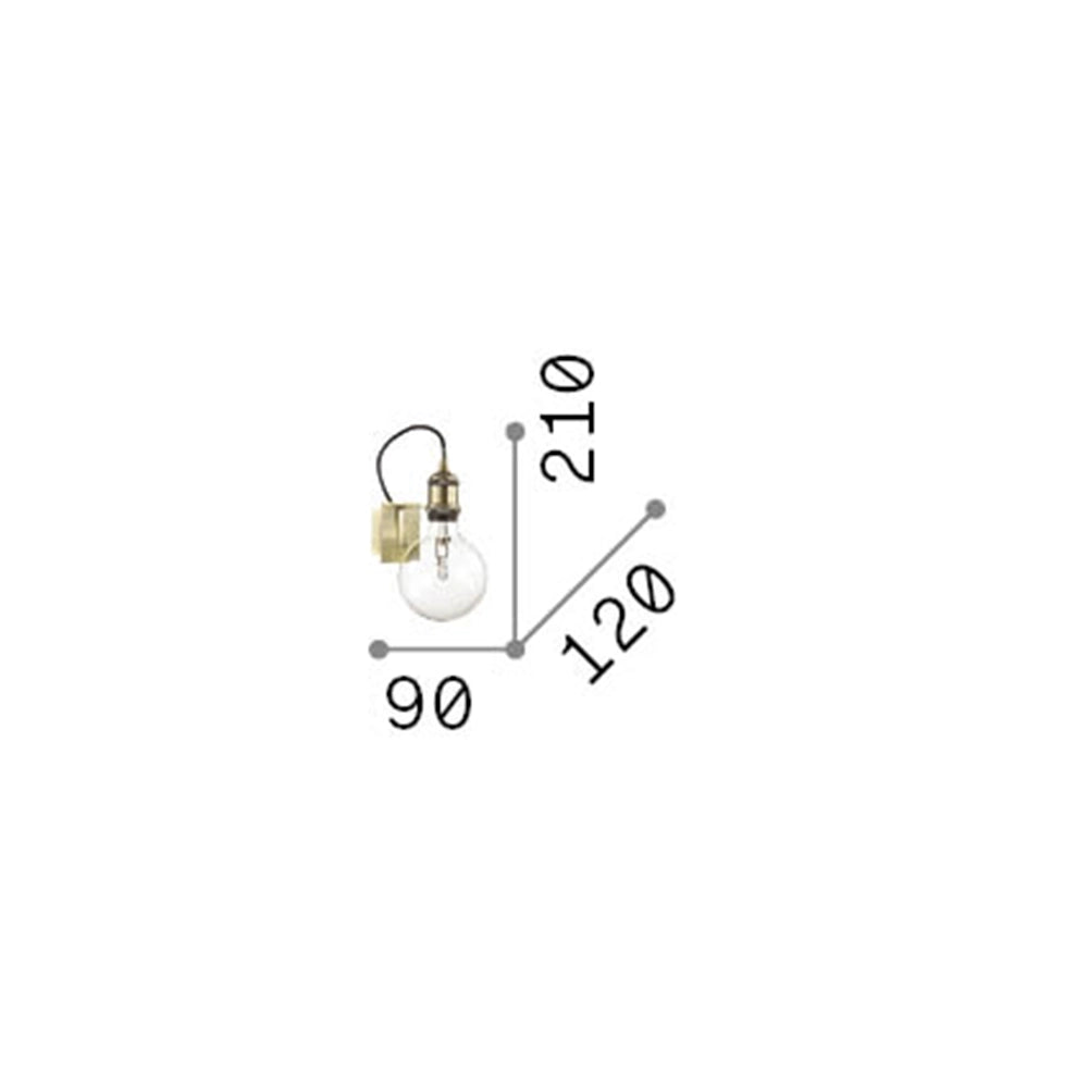 Applique Rustica-Country Frida Metallo Rame 1 Luce E27