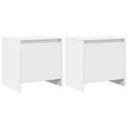 Set di 2 Comodini | Armadio da Notte | Mobiletto da notte Bianchi 45x34x44,5 cm in Truciolato