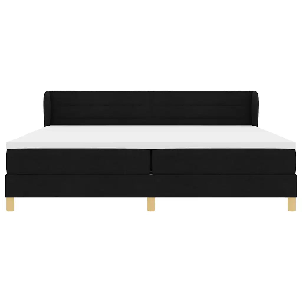 Letto a molle con materasso Nero 200 x 200 cm Tessuto 3340173