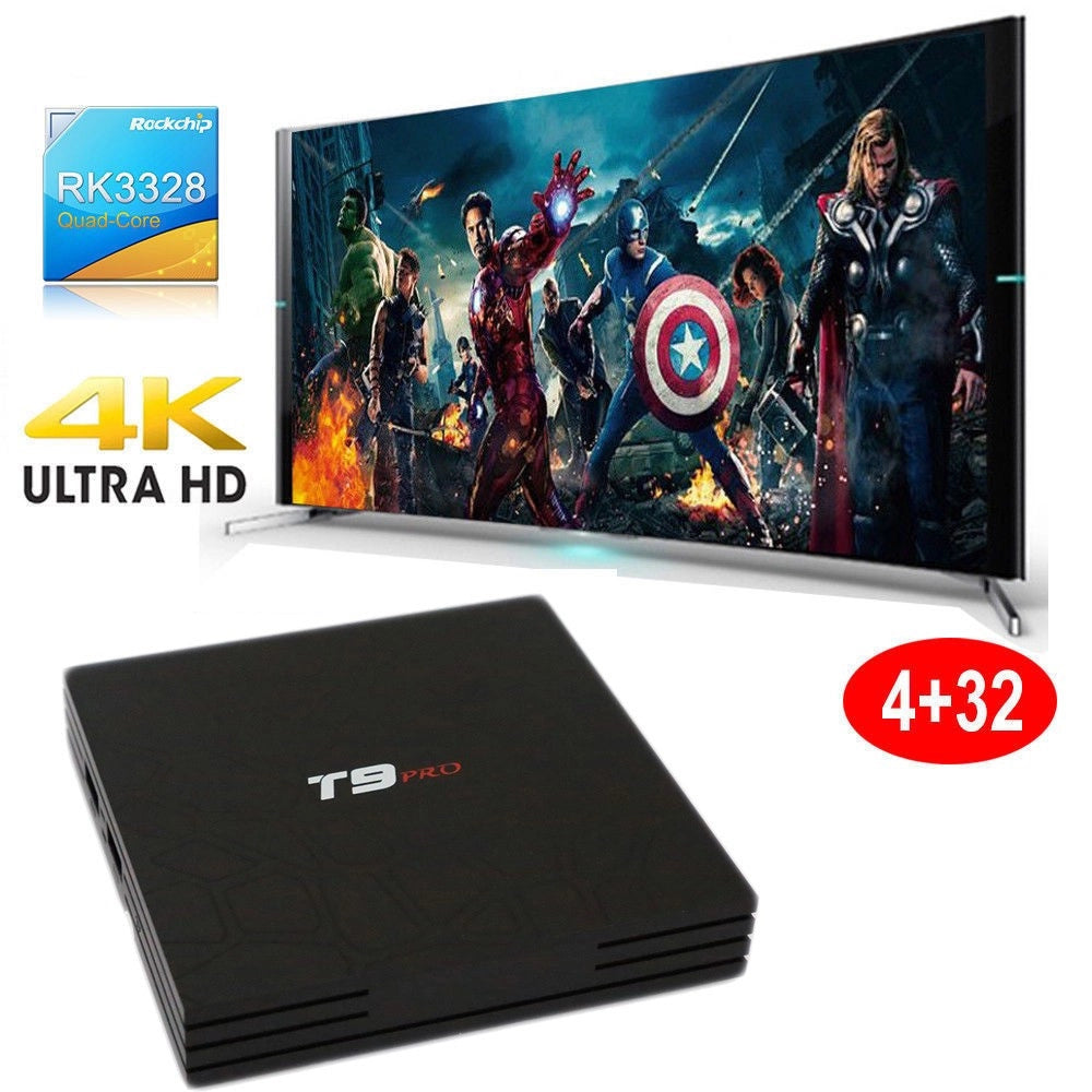 Trade Shop - Smart Tv Box T9 Pro Android 7.1.2 4gb Ram 32gb 4k Iptv Gpu 5 Core Quad Wifi -