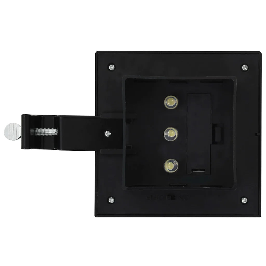 Lampade Solari da Esterno 12 pz LED Quadrate 12 cm Nere CFW3254018