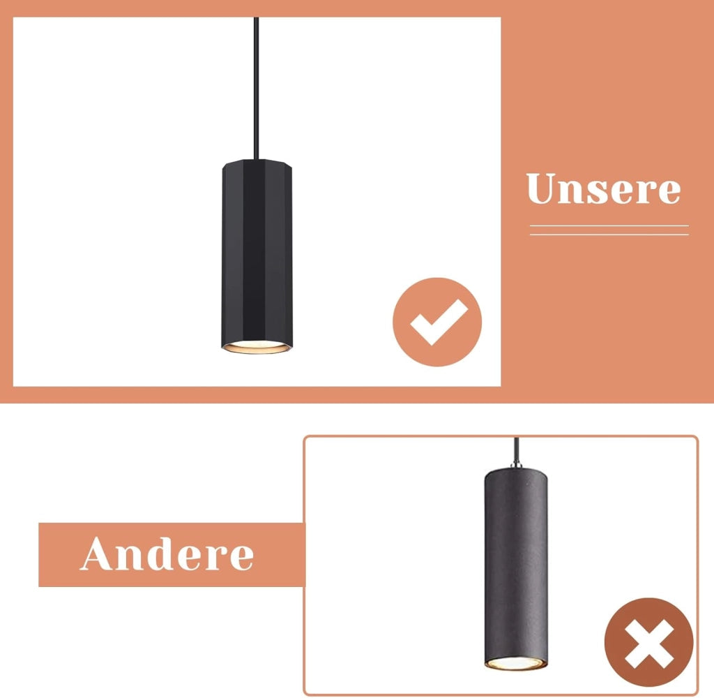 Lampada a sospensione ZMH metallo nero diametro 60 cm 4 attacchi GU10 stile industriale per soggiorno e sala da pranzo