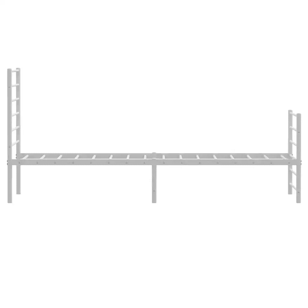 Giroletto con Testiera e Pediera-Struttura Letto Metallo Bianco 90x190 cm 545097