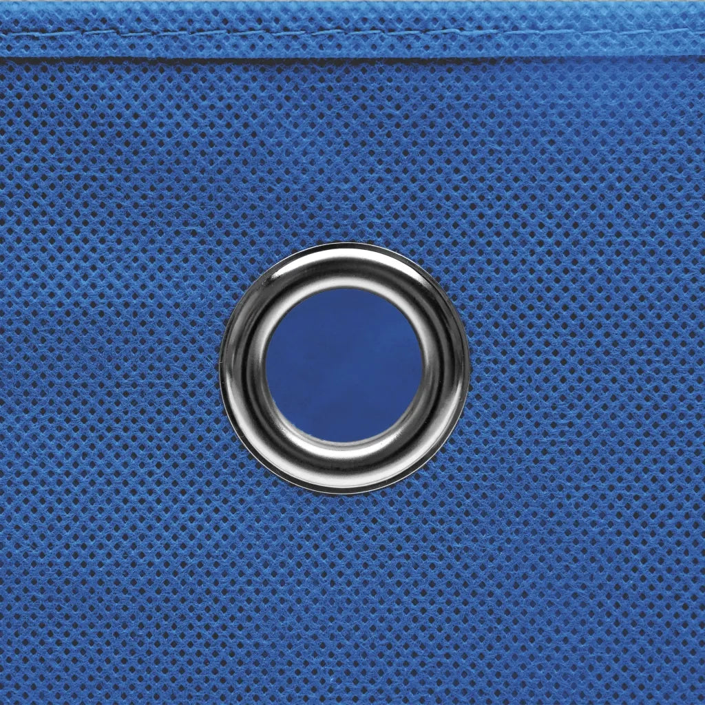 Scatole Portaoggetti con Coperchi 4 pz Blu 32x32x32 cm Tessuto 288337