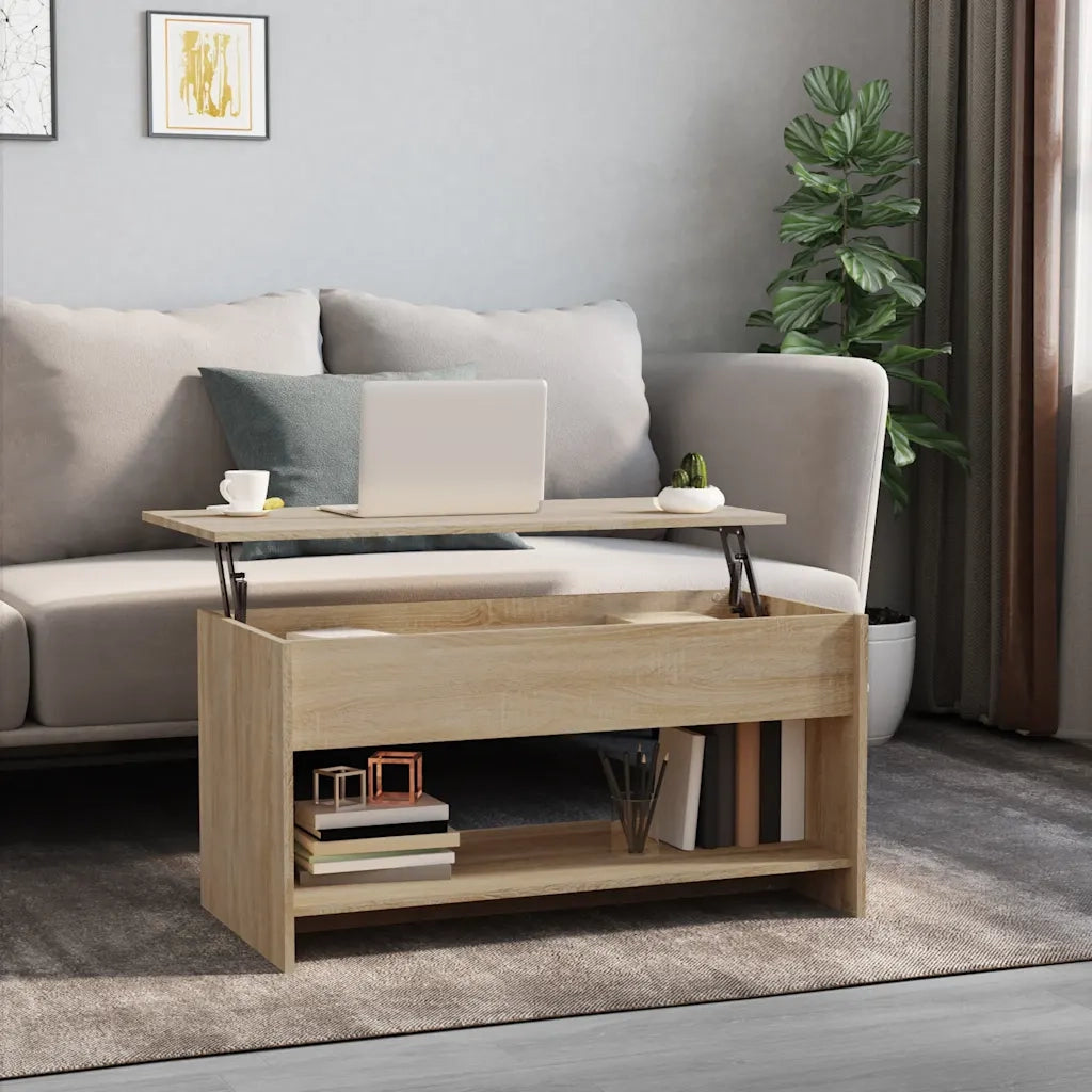 Tavolino salotto | Tavolino da caff¨¨ | Tavolino da Soggiorno Rovere Sonoma 102x50x52,5 cm Legno Multistrato