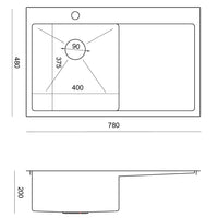 Lavello In Acciaio Russel 111 Brush Nickel Ventricolo sinistro