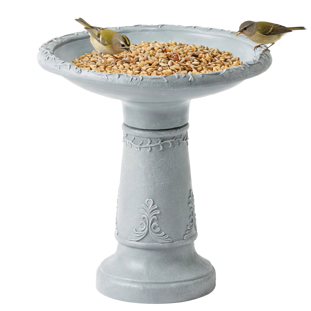 Vasca per uccelli in resina per esterno ¨C zephmum ¨C Grigio, 51 cm