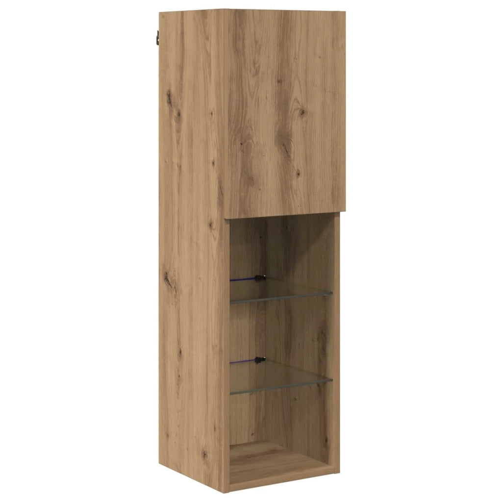 Unità TV da Parete 4 pcs Rovere artigianale Legno multistrato 3402966