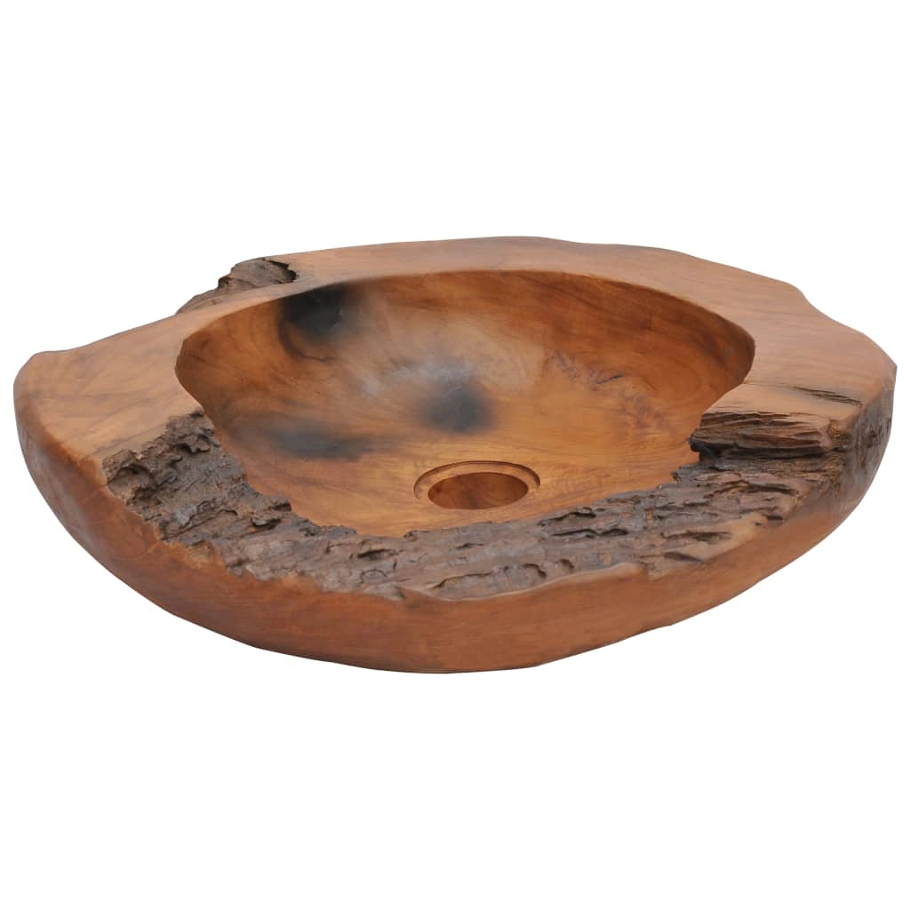 Lavabo in teak massello 45 cm marrone 02_0002838