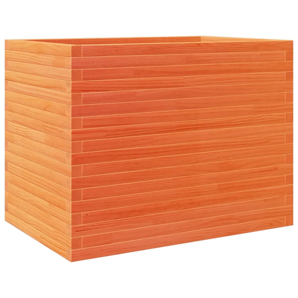 Fioriera Giardino-Vaso da Esterno-Contenitore per Piante Marrone Cera 90x60x68,5cm Legno Massello Pino