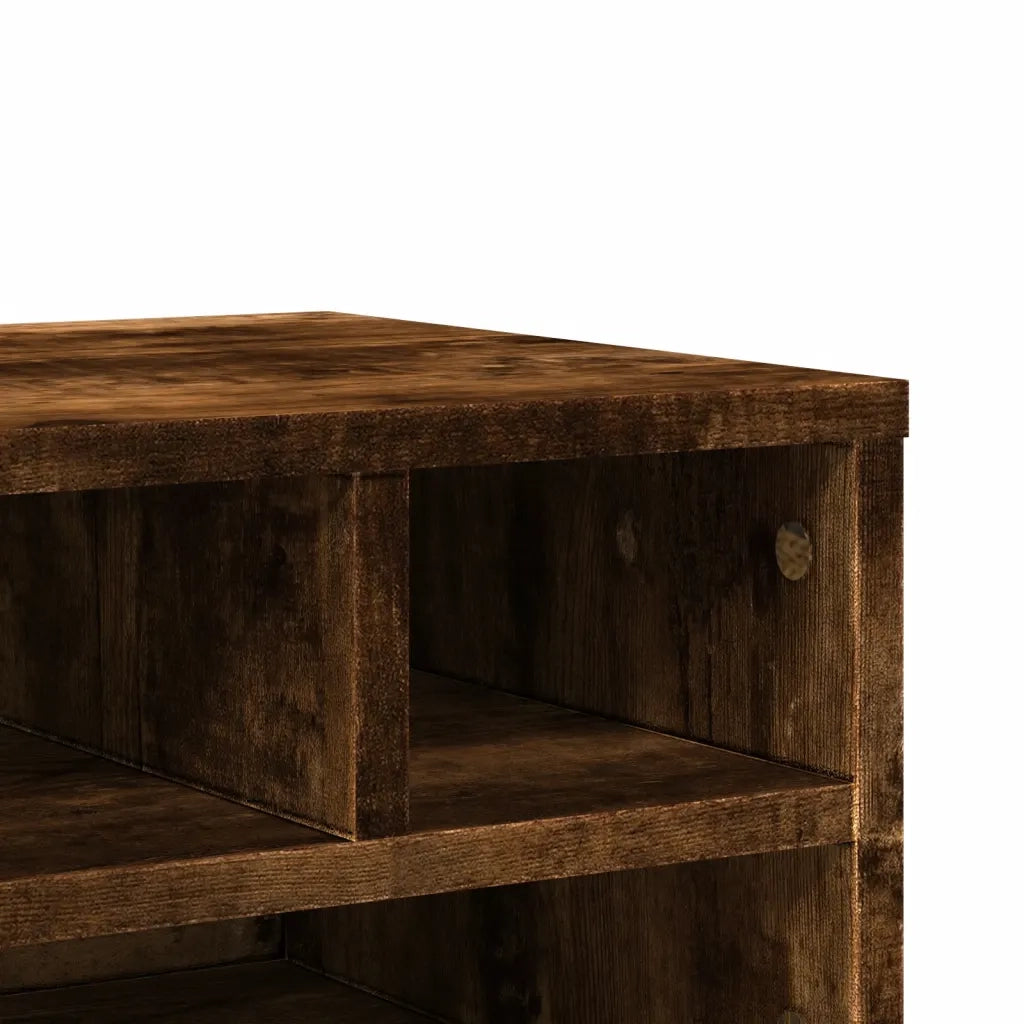 Supporto Stampante Rovere Fumo 40x32x22,5 cm Legno Multistrato
