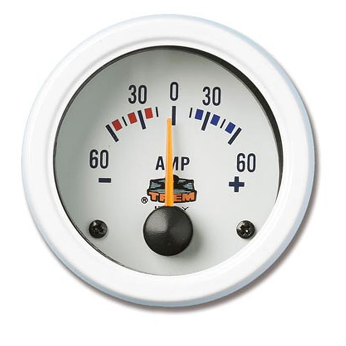 Amperometro a 12 volt colore bianco ad incasso per barca