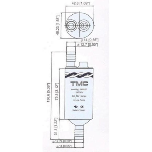Pompa in linea 12v pompa per taniche e serbatoi barca nautica roulotte camper