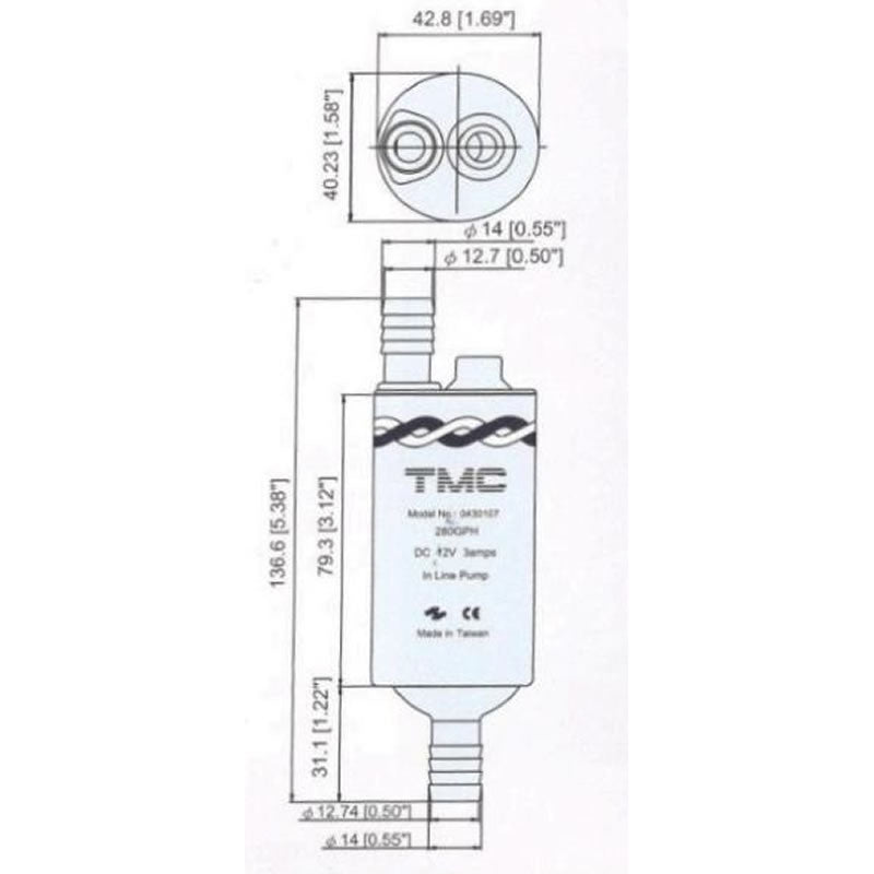 Pompa in linea 12v pompa per taniche e serbatoi barca nautica roulotte camper