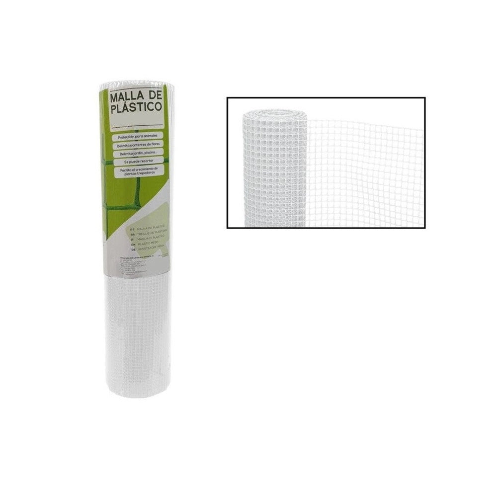Trade Shop - Rete Di Plastica Protettiva 1 X 5 Mt Bianco Per Cancelli Recinzioni Balconi 206616 -