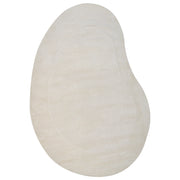 Tappeto in viscosa organico a forma di fagiolo beige 160 x 230 cm soggiorno camera da letto