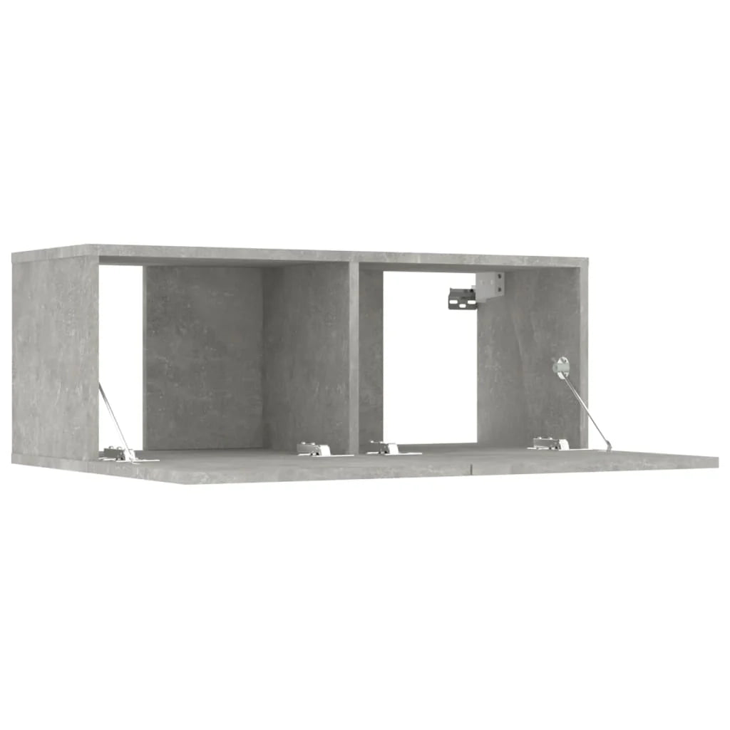Mobile TV multimediale scaffale TV credenza mobile TV sala da pranzo soggiorno camera da letto 4 pezzi 80 x 30 x 30 cm legno ingegnerizzato grigio 02_0028719
