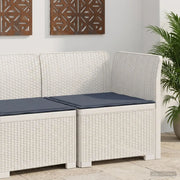 Divano da esterno-Divano da Giardino a 1 Posto con Cuscino Aspetto Rattan PP 315104