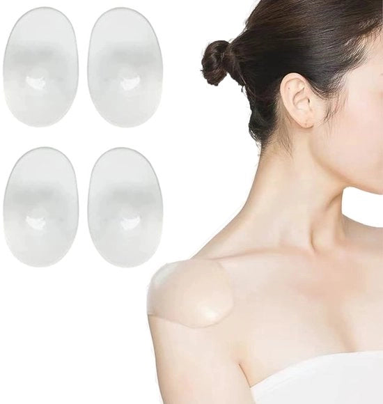 Supporti per spalle in silicone - autoadesivi - riutilizzabili - trasparenti - comodi - sostenibili - supporti per spalle