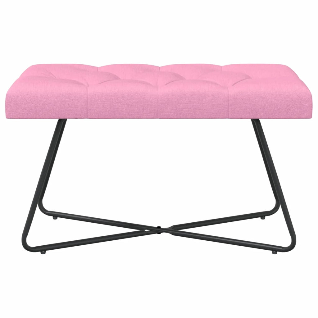 Panchina con bottoni imbottiti Rosa 80 x 40 x 46 cm Tessuto 42038369