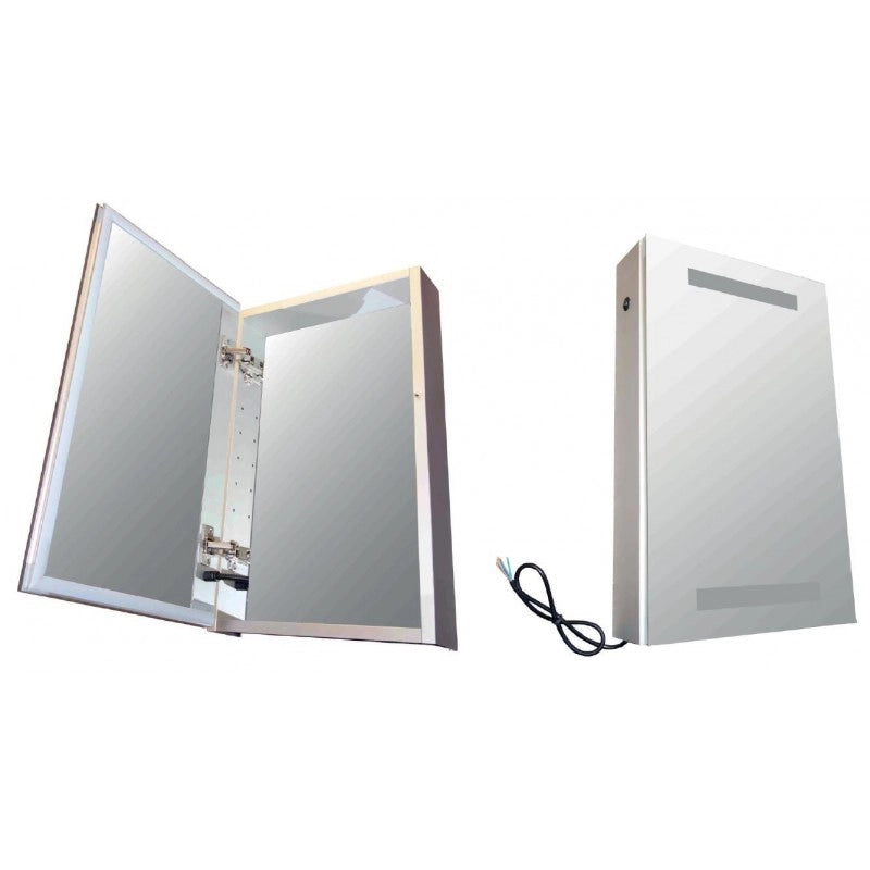 Armadietto a specchio da bagno con luce LED 61x3 8x12 cm