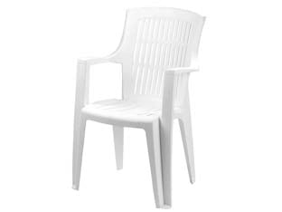 POLTRONA DA GIARDINO ARPA BIANCA  cm.60x62x89h.  peso kg.3,5