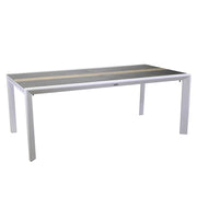 Tavolo Allungabile da Giardino 200/300,5x104xh76 cm in Alluminio Riverside Bianco