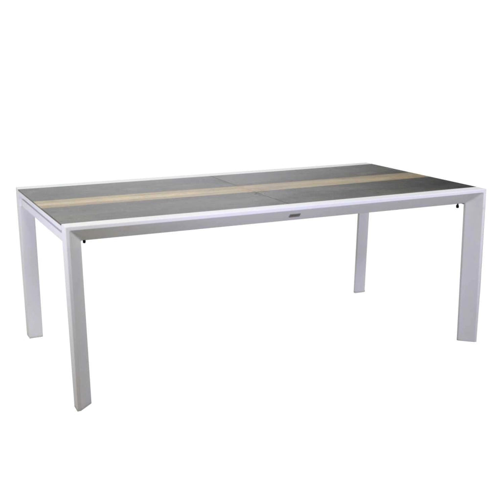 Tavolo Allungabile da Giardino 200/300,5x104xh76 cm in Alluminio Riverside Bianco
