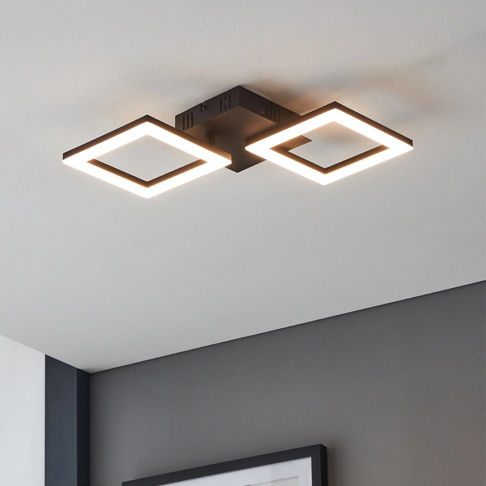 Plafoniera Moderna Paranday-Z Led Acciaio Nero