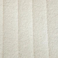 Panca Fondoletto Moderna con Gambe a Forcina, in Tessuto Effetto Ciniglia, Legno e Metallo, 118.5x46x49.5 cm, Crema