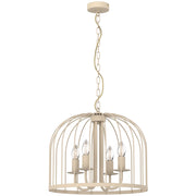 Lampada sospesa rustica Coco 4xE14 beige Luminex