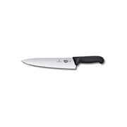 Victorinox 5.2003.25 Fibrox Coltello da Cucina Lama 25 cm Acciaio Inox Temprato a Freddo Manico Antiscivolo colore Nero
