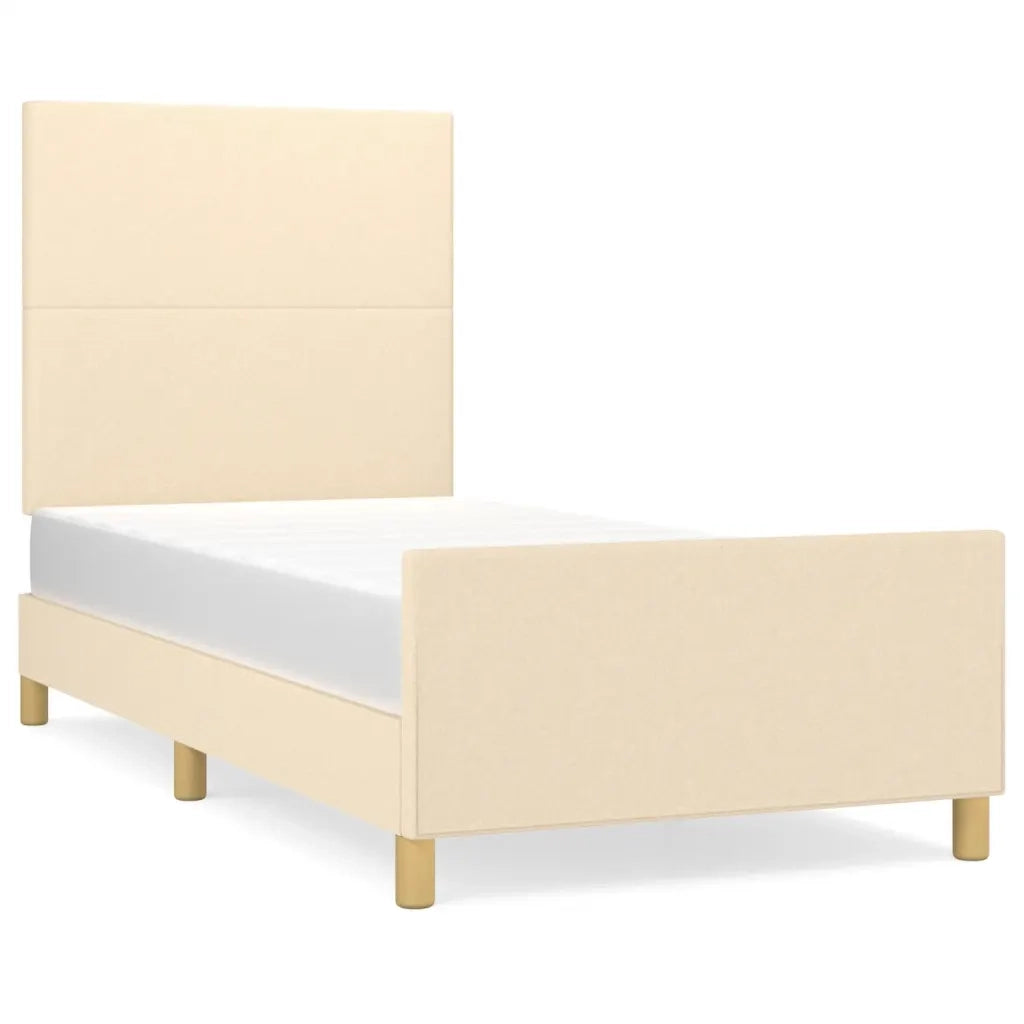 Giroletto con Testiera Crema 90x200 cm in Tessuto cod mxl 63554