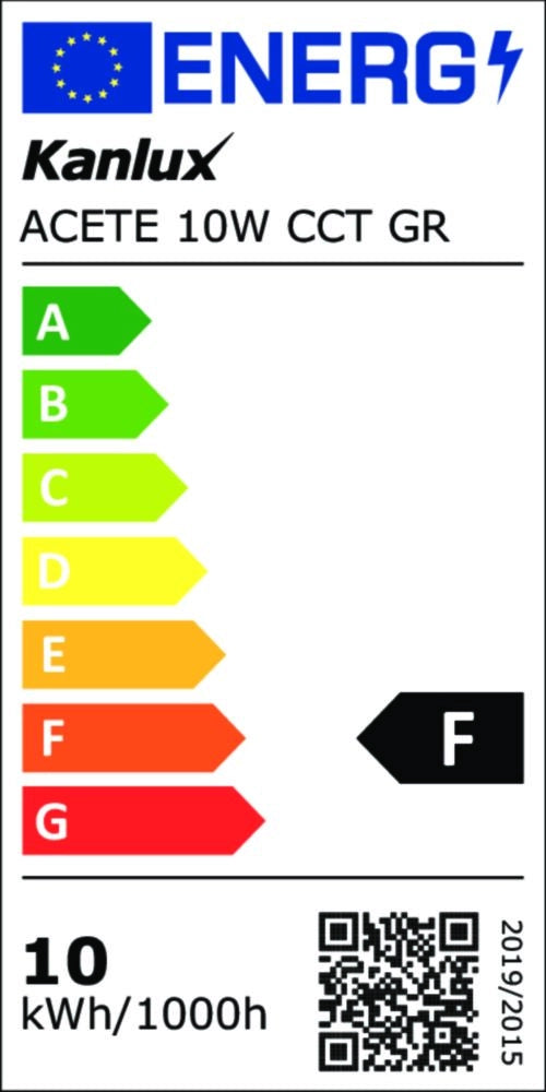 Faro LED esterno Kanlux ACETE 10W CCT IP65 grigio 3000-6500K