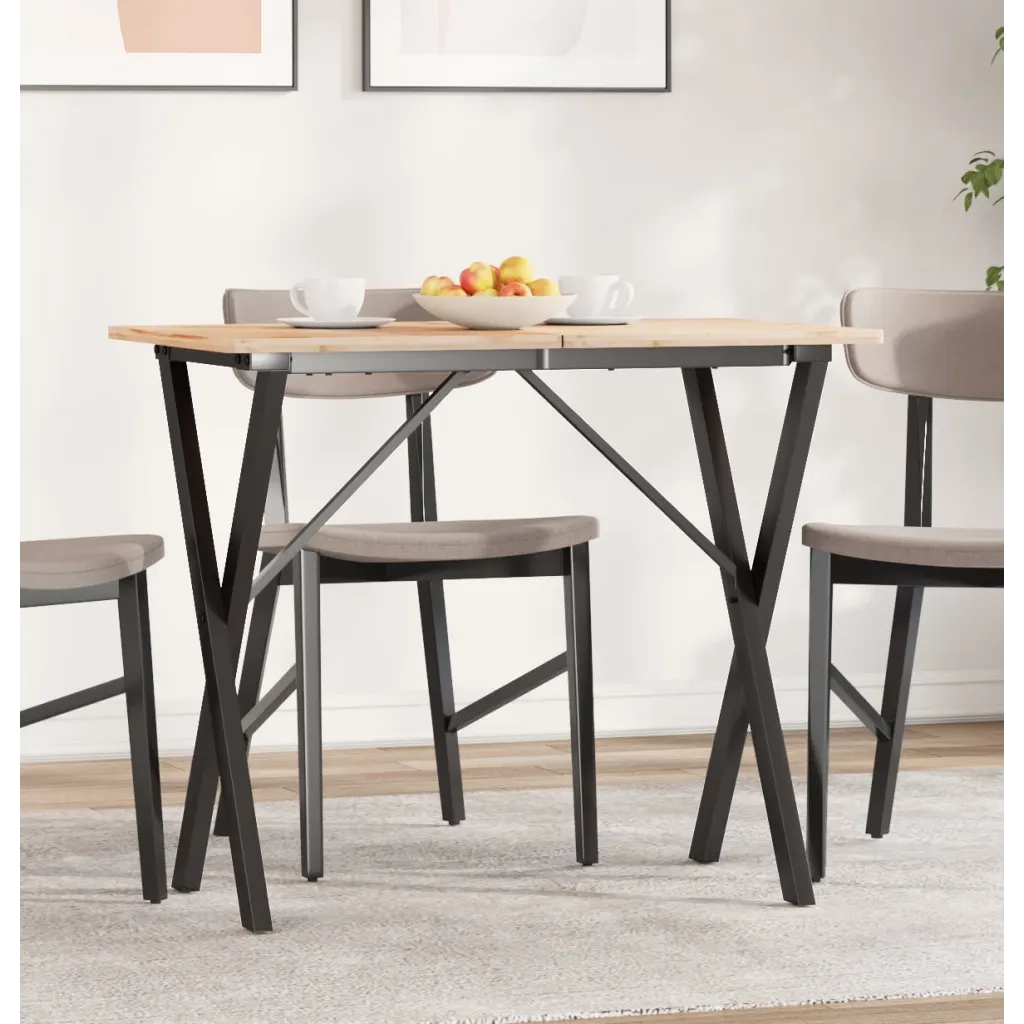 Telaio Gambe a X per Tavolo da Pranzo 80x40x73 cm in Acciaio 357909