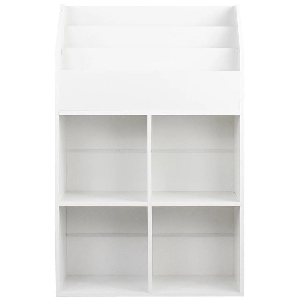 Libreria Cameretta Bambini Legno Scaffale 5 Ripiani Porta Giocattoli Libri Bianco
