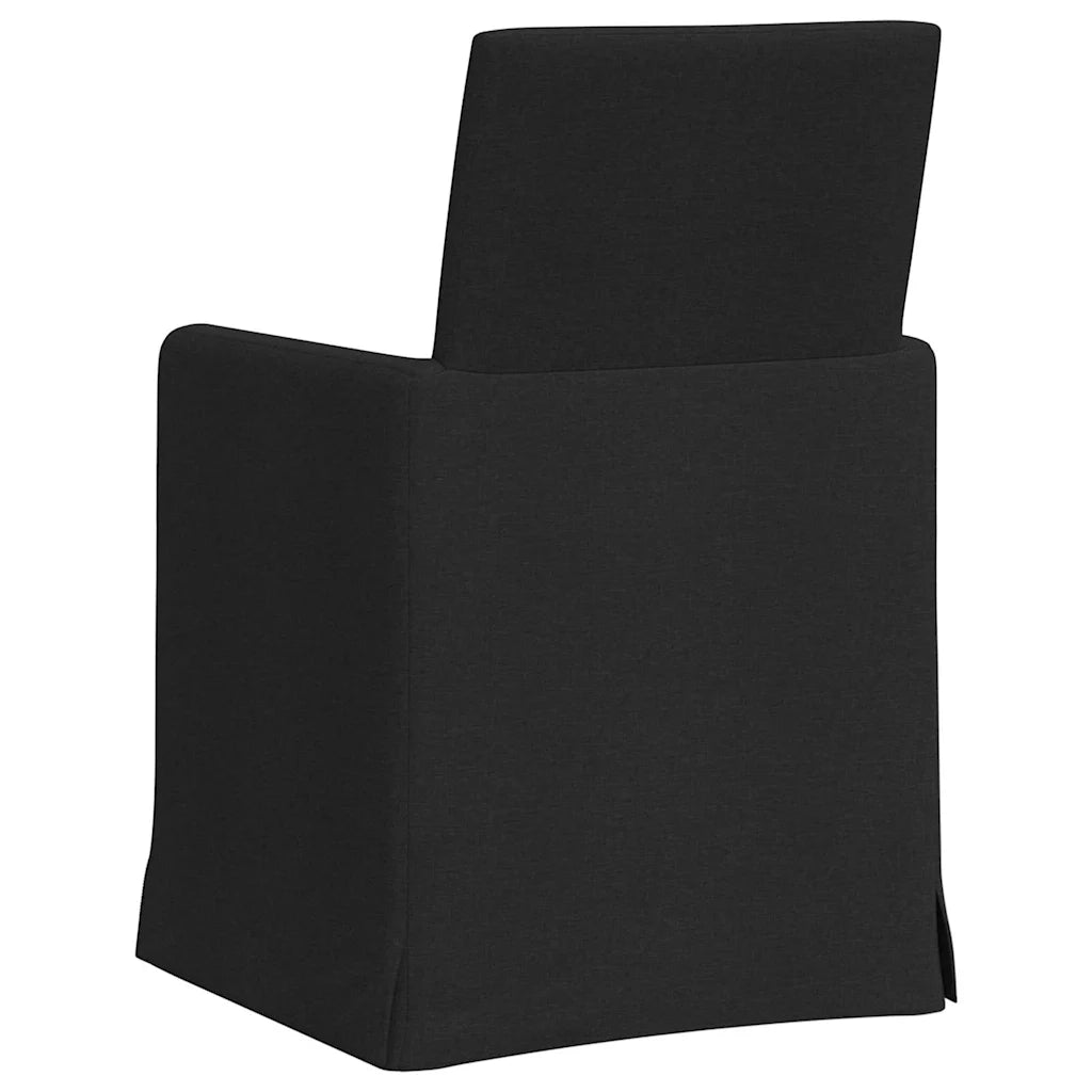 Sedie da pranzo 2 pcs Nero 57 x 67 x 95 cm Tessuto 42017905