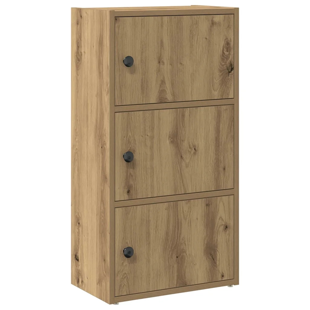 Libreria-Scaffale per Libri-Mobile di Stoccaggio Rovere Artigianale 40x24x77 cm in Legno Multistrato