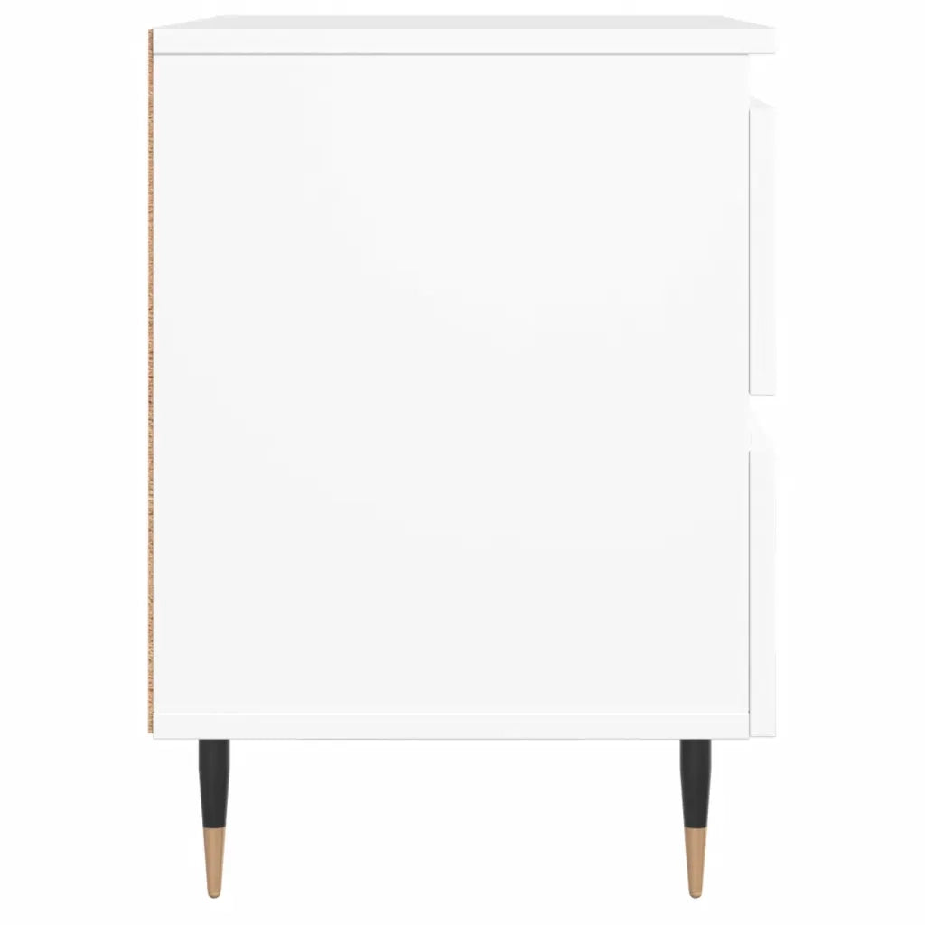 Comodino-Tavolino da notte Bianco 40x35x50 cm in Legno Multistrato 633106