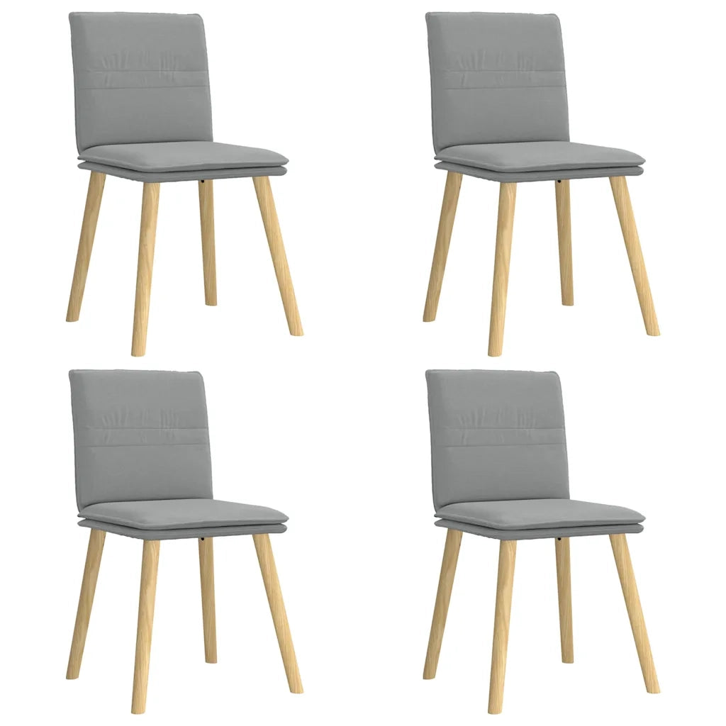 vidaXL Sedie da Pranzo 4 pz Grigio Chiaro in Tessuto